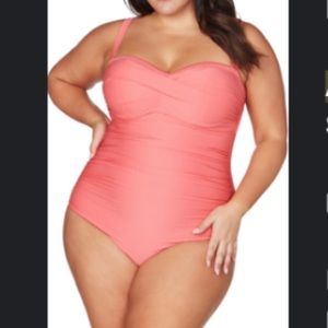 Artesands Pink One Piece Bathing Suit - Size 20